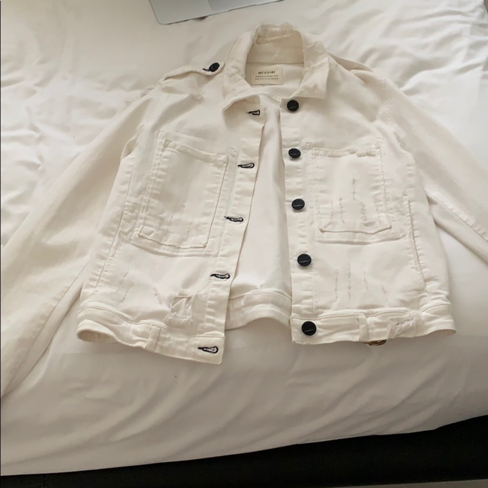 mcguire white denim jacket